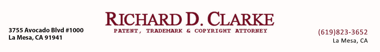 Richard D. Clarke Patent, Trademark & Copyright Attorney